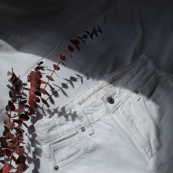 American Eagle Outfitters White Mom Jeans | Size 00 Short | FREE SHIPPING - Picture 5 of 7